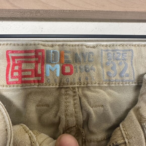 Demolition Cargo Punk Khaki Moto Pant Slim Front Pockets Tech Men 28x29 Y2K - Picture 7 of 16